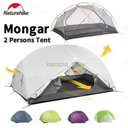 Namioty i schroniska Naturehike Mongar 2 osoby namiot na zewnątrz 15D/20D Nylon Professional Waterproof Camping Ultralight Portable Travel Tent z Mat 240322