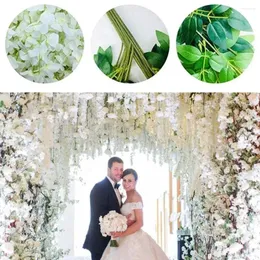 Decorative Flowers Artificial Flower Simulation Wisteria Vine Garlands Hanging Plant For Wedding Wall Party Room Astethic Stuff Decor J2c6