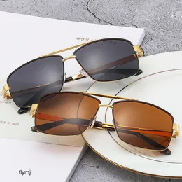 2 PCS Fashion Luxury Designer 23 Nya polariserade solglasögon för män avancerade och fashionabla solglasögon för dubbel strålstil för kvinnor mångsidiga