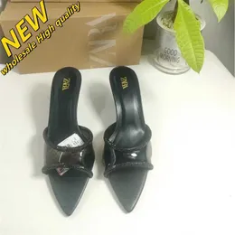 Günstiger Laden 90 % Rabatt auf Großhandelsabsätze Za-Hausschuhe Neue 2024 Hochsommer-Fisch-schlanke Mund-transparente Sandalen Schwarze PVC-Diamant-Mode-Damenschuhe Hohe Qualität