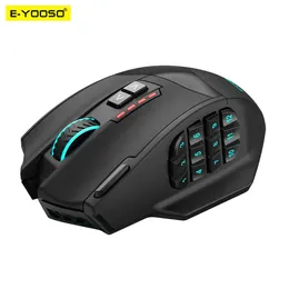 EYOOSO x33 RGB USB 24G Bezprzewodowe gier Mysz 16000 DPI 16 Przyciski Programowalne myszy optyczne do komputera PC laptop 240309