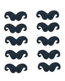 1PCS Black Mustache Embroidery Patches for Clothing Bags Iron on Transfer Applique Patch for Garment Jeans DIY Sew on Embroidery B3637195
