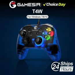 Kontrolery gier joysticks Gameir T4W PRZEWIDY PC Windows 7 8 10 11 GamePad Joystick Vibration i Turbo Funkcja Konsole Game AkcesoriaSyy240322