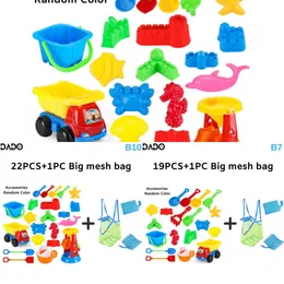 Sandspiel Wasserspaß Baby Kinder Strand Sandburg Sandkasten Eimer Schaufel Kleinkinder Playa Sommerspielzeug Zubehör Spieleset für Kinder Mädchen Jungen Tasche 24321