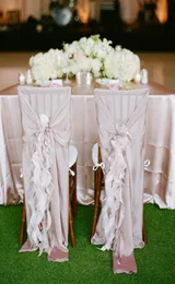 30D Chiffon Chair Sash for Weddding Covers مخصص على الموردين الزفاف CORVERS CORVERS Accessories 6745281