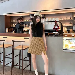 Women's Skirt Festival mini skirt Designer Classic Spring Summer Tight Sexy Khaki A-line Skirt Fashion Jacquard Elegant Skirt