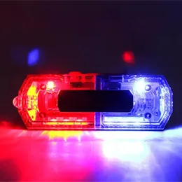 LED Kırmızı Mavi Omuz Polisi Işığı Çok Fonksiyonlu Logo Etiketi Özelleştirilebilir Klip Yanıp Sönen Uyarı Güvenlik Işıkları