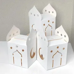 Envoltório de presente 30 pcs Minimalista Branco Sacos de Papel Castelo Caixa Dobrável Estrelas Ocas Perfeito para Biscoitos e Doces Pacote Suprimentos