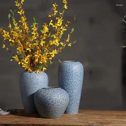 Vasen Chinesische Jingdezhen Keramik Retro Stoare Vase Getrocknete Blumen Anordnung Hause Wohnzimmer Desktop Bücherregal Einrichtungsgegenstände Handwerk