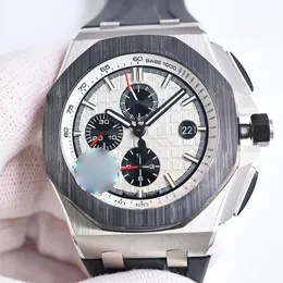 مشاهدة الساعات رجال الموضة 44 ملم الاتجاه Quartz Wristwatch Chronograph مضيئة مقاومة للماء الفولاذ المقاوم للصدأ ساعة الرجل