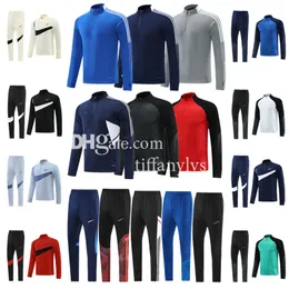 fotbollsspårteknikfleece mens spårdräkter halv zip upp kostym designer teknisk kostym sportkläder casual mode snabbtorkdräkt träningskläder storlek 2xl