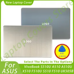 ASUS Vivobookの金属ケースS510U A510 A510U X510 F510U S510 F510 UK505B LCDバックカバーラップトップハウジングケースグレー/ゴールド240307