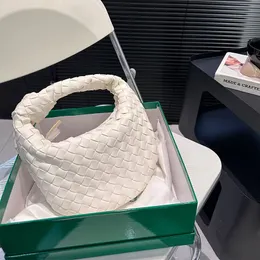 Designer Luxury Totes väskor Kvinnor lädervävd knuthandtag botega väska handväska jodie väska skack rosa dumpling väska strandpåse