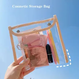 Kapazität große transparente kosmetische Student Bleistift wasserdichte tragbare süße Mädchen Lagerung Make-up Tasche Datei Fall