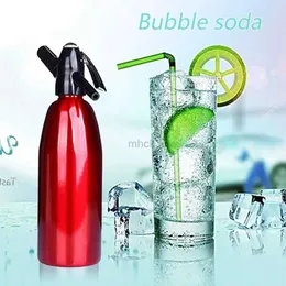 Bar Tools 1L Aluminium Soda Siphon Soda Water Machine Bubble Water Bottle Soda Machine Commercial Carbonated Water Production 240322