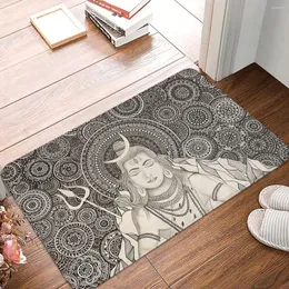 Carpets Cool Hindu India God Indian Gods Lord Shiva Non-Slip Carpet Doormat Bedroom Kitchen Mat Welcome Floor Rug