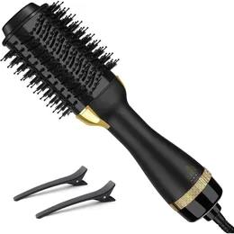 Blow One, FYAIRO 4 in 1 One Step Hair Dryer and Styler Volumizer with Negative Ion Anti-frizz Ceramic Titanium Barrel Hot Air Brush for Drying, Straightening,