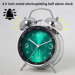 Iron Art Student Small Alarm Clock Childrens Silent Fashion Table Desktop Creative Glow Pointer Quartz Watch 240320