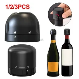 Ferramentas de bar 1/2/3pcs Vácuo Reutilizável Rolhas de vinho tinto Champanhe Garrafa Sealer Stopper Set à prova de vazamentos Fresh Keeper para Wine Plug Bar Tools 240322