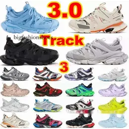 Track 3.0 Mens Womens Running Shoes 3s White Triple Black Yellow White Pink Grey Platform Designer Luxury Tess Gomma Nyl Printed Sneakers Leather Casual 10