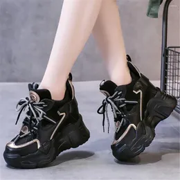 Casual Shoes Women Chunky Sneakers 2024 EST Fashion Platform Wedge High Heels grube podeszte sportowe sportowe trenerzy mujer