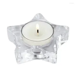 Ljusstake Clear Glass Tealight Holder Creative and Stylish Modern for Party Matsal Living