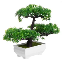 Dekorative Blumen, künstliche Pflanzendekoration, Topfsimulation, Gastgruß-Kiefer-Bonsai