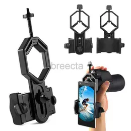 Mobiltelefonfästen Holders Universal Cell Phone Adapter Clip Mount Binocular Monocular Spotting Scope Telescope Phone Holder Support Egepiece 240322