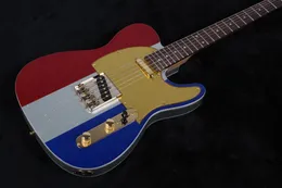 2024 linha de guitarra elétrica ST personalizada, assinatura ST limitada de guitarra vermelha/branca/azul, frete grátis