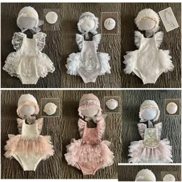 Keepsakes Baby Pography Props Girl Lace Princess Dress Outfit Romper Clothing Headband Hat Accessories 230504 Drop Delivery Kids Mater OTL9G