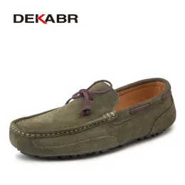 أحذية ديكابر جلدية أصلية أحذية أحذية فاخرة العلامة التجارية غير الرسمية على المتسكعون الرسميين الرجال moccasin