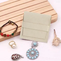 10st förvaringspåsar smycken veet väska gåva armband halsband örhängen ringar påsar bröllopspaket kuvert