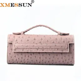 Xmessun Avestruz personalizada Padrão de embreagem longa bolsa de couro PU Bolsas de designer de alta qualidade Bolsas de designers inseras 240321