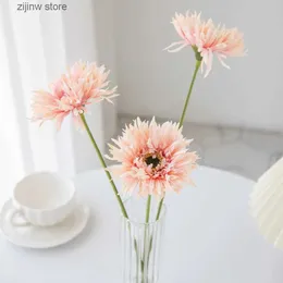 Faux Floral Greenery 1 Stück gebürstete Gerbera-Vase für Heimdekoration, Weihnachten, Hochzeit, Party, dekorative Kränze, Scrapbooking, hochwertige künstliche Blumen Y240322