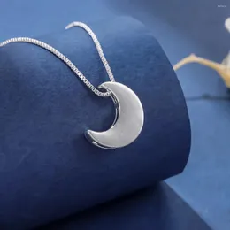 Pendant Necklaces Silver Plated Fashion Frosting Crescent Moon