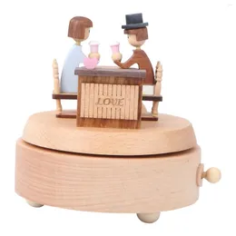 Decorative Figurines Love Couple Musical Box Creative Birthday Gift Clockworek Book Desktop Decoration Story Melody