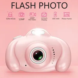 Toys Camera Mini 20 Int HD IPS Screen الأطفال 1080p مسجل فيديو فلاش PO 12MP كاميرا الفيديو للأطفال هدية 240314