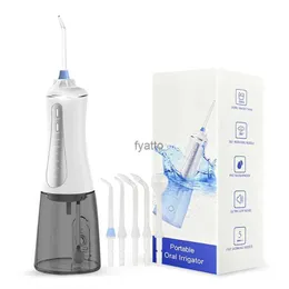 Outros aparelhos Carregamento USB 5 modos 350ml tanque de água pulso fio dental pegar bocal de descarga oral elétrico para limpeza falsa de dentes Sorriso H240322