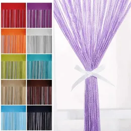 커튼 스레드 커튼 화면 리본 문자열 디바이더 거실 문 벽 창 패널 Tassel 100cm x 200cm