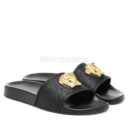 Clássicos da moda PALAZZO Designer chinelos sandália Sapato Casual Mule mens mulheres sandale Sliders Logotipo de metal chinelo plataforma de verão plana Slide top qualidade