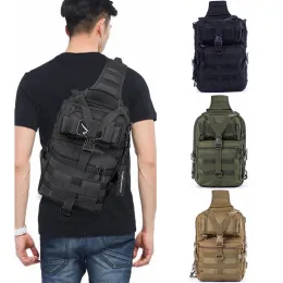 Çantalar 900D taktik askeri omuz çantası 20L Sling Sırt Çantası Ordu Göğüs Çantası Molle Açık Kamp Trekking Balıkçılık Yürüyüşü EDC Sırt Çantası