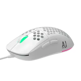 Ratos AJAZZ 16000 DPI 69G Leve Honeycomb Shell Profissional RGB Wired Gaming Mouse Personalização RGB Iluminação Ratos para Notebook