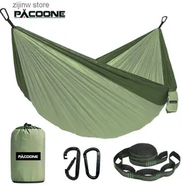 Hammocks Outdoor Camping Hammock Portable Hammock Single or Double Hammock Camping Accessories Indoor Garden Hammock Swinging Travel Y240322