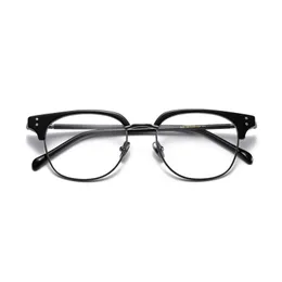 Optiska glasögon för män Kvinnor Retro Designer 522 Fashion Sheet Glasses Titanium Frame Detaljerad elasticitet Oval Style Anti-Blue Light Lens Plate with Box