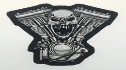 Quality Brotherhood Music Skull Embroidered Iron On Patch DIY Appliequie Accessory Embroidery Sew On Badge Motorcycle Punk Biker P7730906