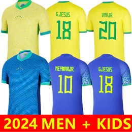 2024 CAMISETA DE FUTBOL PAQUETA COUTINHO Brazils Soccer Jersey Men Kids 24 25 Brasil Maillots Marquinhos Vini Jr Antony Silva Dani Alves Football Shirt