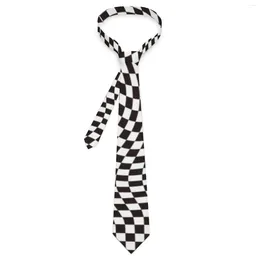 Bow Ties Vintage Plaid Tie Black White Check Design Classe Elegant воротник для взрослых аксессуаров для свадебных галстуков