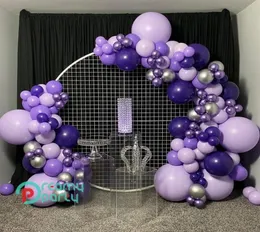 Moda cromo roxo balões látex feliz aniversário festa de ouro decoração balão adulto criança chuveiro do bebê decoração suprimentos t209448505