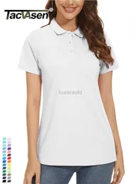 Kvinnors t-shirt Tacvasen 3-knapp Polo T-shirt Kortärmad Cotton Cotton Casual Neck Golf Polo Shirt Fuktig Willow Pull Flower Tee Top 240323