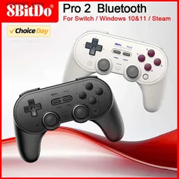 Oyun Denetleyicileri Joysticks 8bitdo Pro 2 Nintendo Switch PC MacOS için Joystick ile Bluetooth Gamepad Denetleyici Android Steam Güverte Ahududu Piy240322